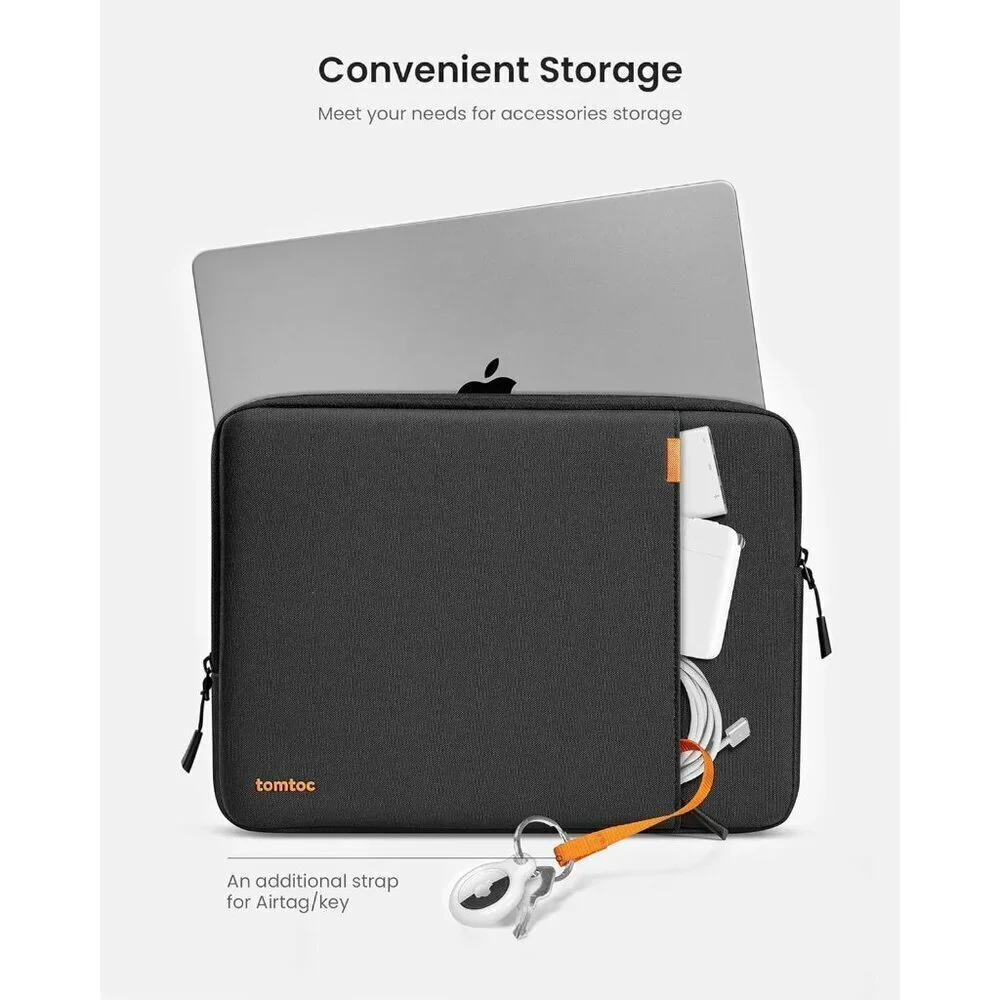 ✨Black Protective Laptop Sleeve 15inch MacBook Water-Resistant Computer Case Bag